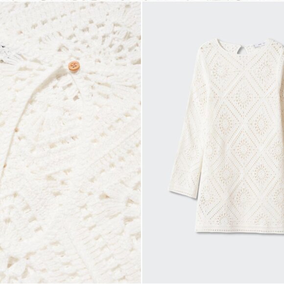 Mango White Long Sleeve Dress - Picture 5 of 6